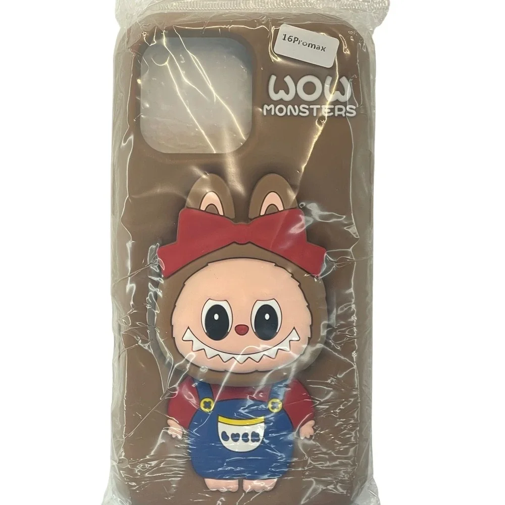 WOW‎ Monsters iPhone 16 Pro Max Case Brown Cute Cartoon Character Cover